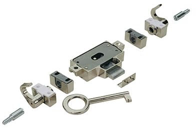 Hettich Nutbart-Drehstangenschloss für DIN links Türen, Dorn-ø 4 mm, 1 Stück, 89077