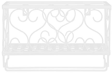 ZPSHYD White Wall Mounted Wine Rack with Shelf - Metal Wine and Champagne Bottle & Glass Holder for Kitchen, Dining Room