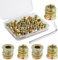 50 Pièces Insert Fileté Bois, M4 x 10mm Insert Bois avec Clé Hexagonale, Inserts D'écrou en Acier Au Carbone Galvanisé Écrous, Manchons à Visser pour Meubles en Bois