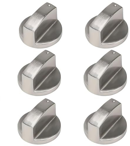 HAFRILY 6Pcs Cooker Knobs 6mm Universal Cooker Replacement Knobs for New Kitchen Cooktop Gas Stove Precise Temperature Burner Accessories Button
