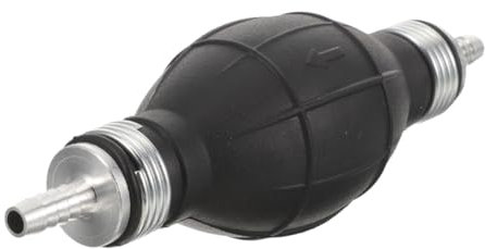 TOPBATHY bomba de aceite manual gasolina transferir Marina operado en línea III con bombilla de cebado fuera de borda cebador de motor Plástico/Acero inoxidable Black