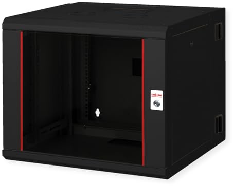 ROLINE 19-Zoll Wandgehäuse Pro 9 HE, 600x600 BxT zweiteilig schwenkbar schwarz