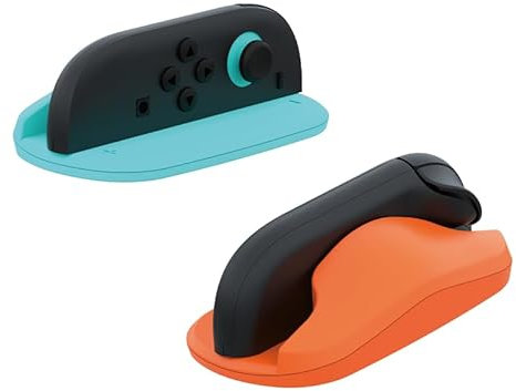 2PCS Gaming Controller Maus für Switch 2 (2025), Präzisionsziel & stabile Steuerung Mini tragbare Mäuse für Switch2, Switch 2 Joycon Mausgriff Adapter (Orange-Blau)