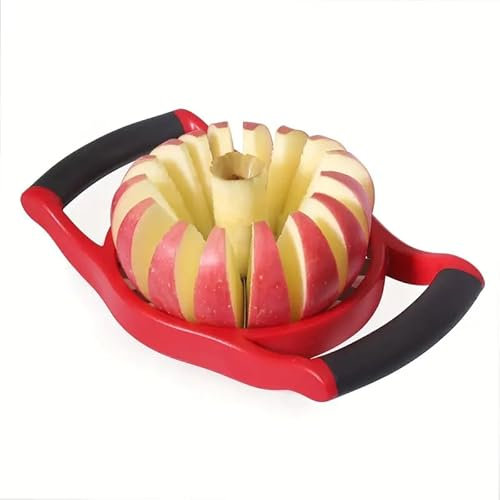 Apple Slicer with Corer, 16 Sharp Blades, Stainless Steel, Large Size, Non-Slip Handle