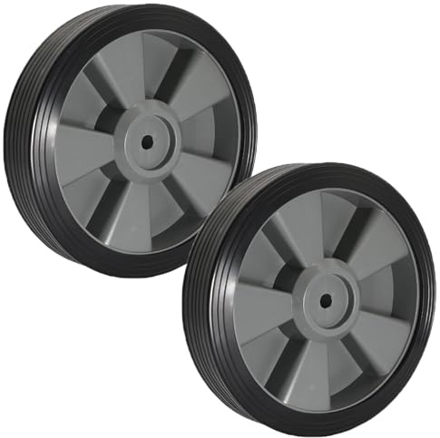 2 Stück Multifunktionale Grillräder Aus Kunststoff Bbq-Grill-Räder Bbq Grillräder Ofenräder Äußerer Durchmesser 195mm Räder für Grillwagen für Charbroil-Gasgrills Und Andere Marken, Hitzebeständig
