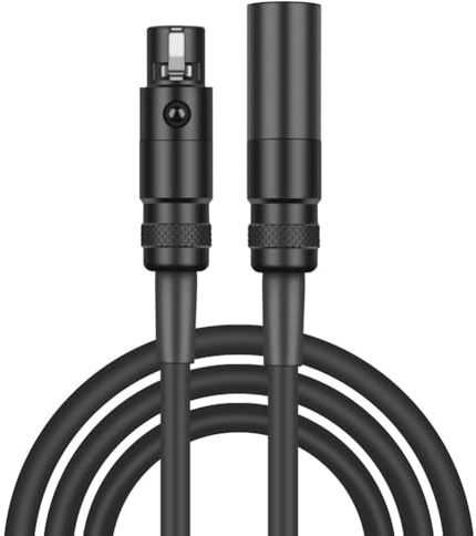Suoumwa Mini XLR 3 Pin Male to Female Cable Mini XLR Plug to XLR Plug Audio Cable for Headphone Cinema 4K Camera Audio Line Mini-XLR Plug