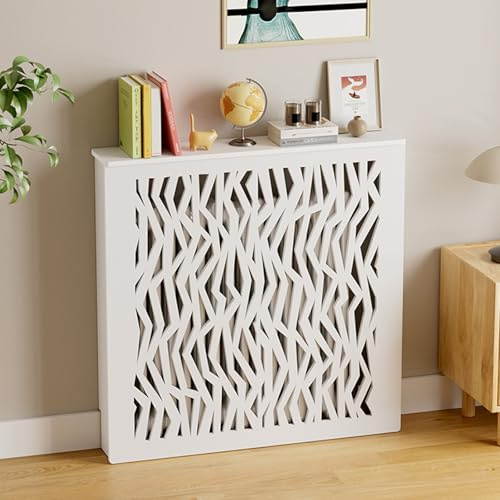 Meuble radiateur Imperméable Couvercle De Protection De Radiateur, Moderne Vanne De Chauffage Armoire D'abri Décorative, Pour la maison, le bureau, le couloir(80x80x15cm/31.5x31.5x5.9in)
