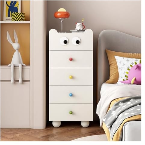 yixinzi-2024 Schubladenkommode Schubladenkommode for Schlafzimmer, weiße Holzkommode, Moderne Kommode, Schubladenaufbewahrung, Organizer, for Flur, Wohnzimmer, Kinderzimmer(45 * 35 * 103cm)