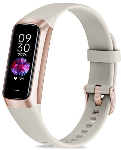 Zeacool Fitness Tracker Smartwatch Herren Damen, IP68 Wasserdicht Fitnessuhr, Aktivitätstracker mit 24h Herzfrequenz, Schlaf, Blutdruck Monitor Schrittzähler Uhr Sportuhr für iOS Android (Beige)