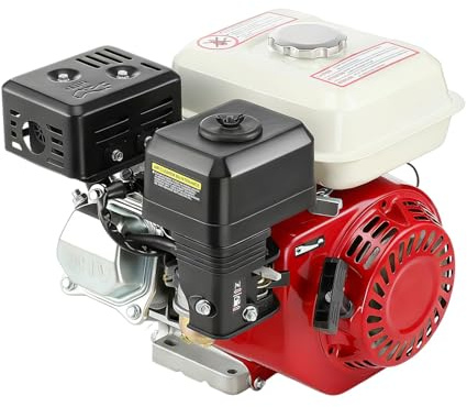 Benzinmotor 7 PS Standmotor Kartmotor 4-Takt-OHV Kartmotor 212ccm Standmotor Industriemotor 20 mm Welle für Rasenmäher, Rasentraktor, Rüttelplatte, Stromerzeuger, Schneefräse, Holzspalter, Motorhacke