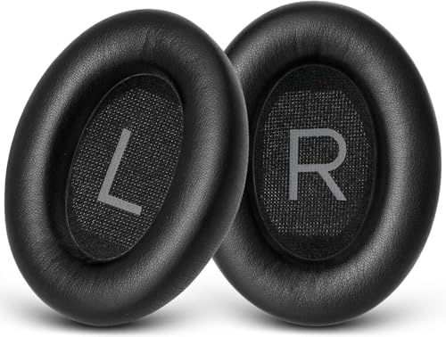 GEVO Replacement EarPads for Bose QuietComfort 45 (QC45)/QC SE Headphones | Black | Protein leather | Lossless noise reduction | Original-fit design
