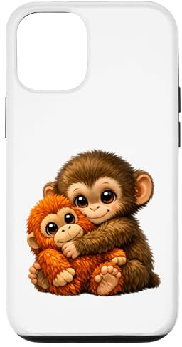 Punch Monkey With Teddy Bear Cuddling Viral Internet Meme Case for iPhone 12/12 Pro