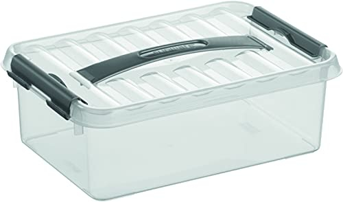Sunware 78700017 - Aufbewahrungsbox „the q-line“, 4 Liter, mit Deckel, transparent, 1 Stück