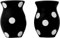 Polka Dots Salz- und Pfefferstreuer Set Farbe: Bl ack