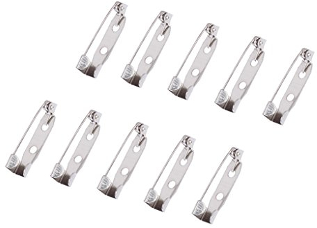 Cutefly SODIAL(R) Lot de 50 Broches de Fermeture de sécurité 20 mm, 20 mm, Métal Fer, sans Pierre.
