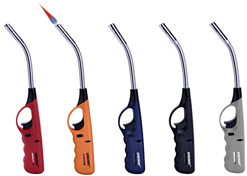 5x KONSUMANY Feuerzeug Sturmfeuerzeug Stabfeuerzeug flexibel biegsam 29,5 cm Lang