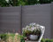 WPC/BPC Sichtschutzzaun dark grey 1 Zaun inkl. 2 Pfosten Sichtschutz Gartenzaun Zaun