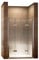 i-flair Doppelfalttür Verstellbereich von 124-128 cm Höhe: 195 cm Duschabtrennung aus 6 mm satiniertem ESG Sicherheitsglas mit Nanobeschichtung
