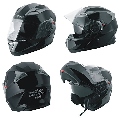 Helm Klapphelm Innensonnenblende Motorradhelm Modular Schwarz XL