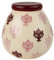 Pot of Dreams House Hand Painted Fleur de LYS Pattern Save And Smash Handcrafted Cream Color Ceramic Money Box Piggy Bank | Perfect Decorative Gift for Living Room & Bedroom