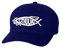 Cthulhu Fisch-Mütze, bestickt, Flexfit, für Erwachsene, Cool & Dry Piqué - Blau - Einheitsgröße