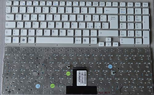 INFOELETTRONICA LO STORE DELLA CONVENIENZA E QUALITA' Tastiera Italiana Bianca Compatibile con Sony VPC-EB Serie Senza Frame