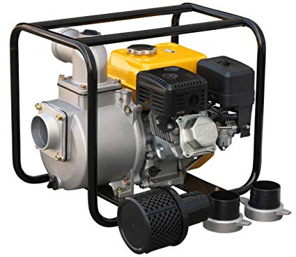 Rotek Motorpumpe mit 4-Takt Benzinmotor, 3 Zoll Anschlüsse, bis zu 50m³/h Förderleistung