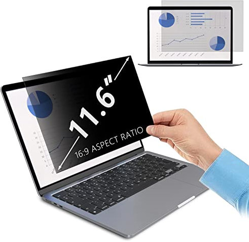 PaceBid 11.6 Inch Privacy Screen Filter for 16:9 Aspect Ratio Laptop/Computer Monitor Anti-scratch Anti-Glare Protector Anti-Spy Protector Film Filter Privacy Widescreen Display (11.6, 16:9)