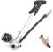 RANRANHOME Hochdruck-Dämpferpumpe, Shock Fahrradpumpe Mit Manometer Und Lever Lock, 300 PSI Max Gabel & Radaufhängung Hinten Pump Schrader Ventil, Für Mountainbike Motorrad, Leicht Zu Tragen,Silber