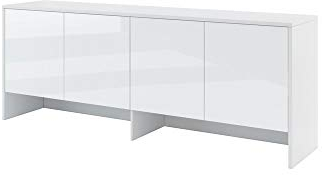 Aufsatz Bed Concept BC10, Schrank für Schrankbetten, 4 Türen (Weß matt/Weß Hochglanz)