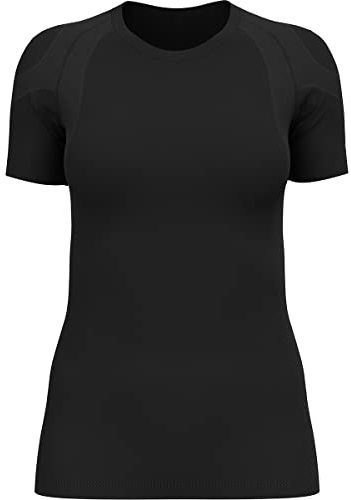 Odlo Damen Kurzarm Laufshirt Active Spine, Black, L