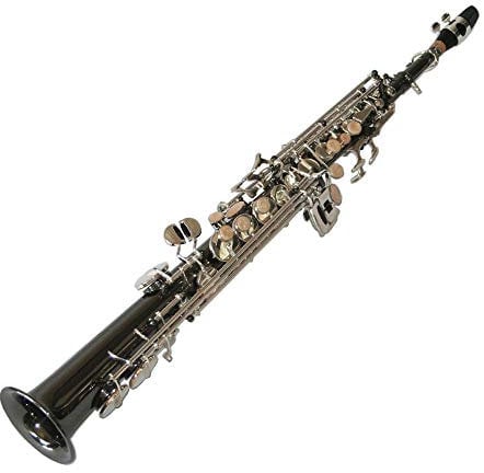 Karl Glaser Sopran Saxophon, gerade, schwarz-chrom, mit Koffer