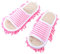 EXCEART Zapatillas De Limpieza De Microfibra Para El Hogar, Pantuflas Antideslizantes Y CóModas, DiseñO a Rayas Y s Desmontables Chinelos Homem Pantuflas Acogedoras