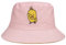 QOOEQPQY Unisex Fischerhut, modisch, wendbar, bestickt, doppelseitig, zum Tragen, Pink-Gelb, Einheitsgröße