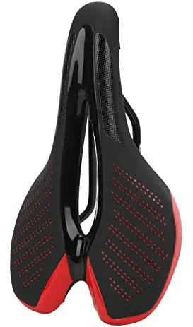Mountainbike Sattel, wasserdichter Fahrradsattel Leichtgewicht für Mountainbike für Rennrad(911 schwarz rot)
