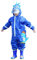 Adorel Boys Puddle Suit Rain Waterproof Dinosaur Raincoat Blue 2-4 Years (Manufacturer Size: S)