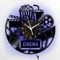 Smotly Vinyl Wanduhr, Popcorn Kino Paket Themed Muster Wanduhr mit LED Nachtlicht, eine Wanduhr Geschenk für Freunde, die Filme lieben