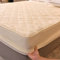 YUDEYU Gesteppt Tagesdecke Dicker Stoff Spannbettlaken Warm halten rutschfest Fest Matratzenschoner Topper Spannbetttücher Bettlaken (Farbe : Beige, Größe : 80x200cm/High 3-27cm)
