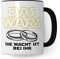 Tasse Ehemann lustig mit Spruch Geschenk Hochzeit Kaffeetasse Kaffee-Becher Hochzeits-Paar Geschenkidee Trauung Hochzeitsgeschenk Brautpaar Verlobungsgeschenk schwarzer Humor (Weiß/Schwarz)