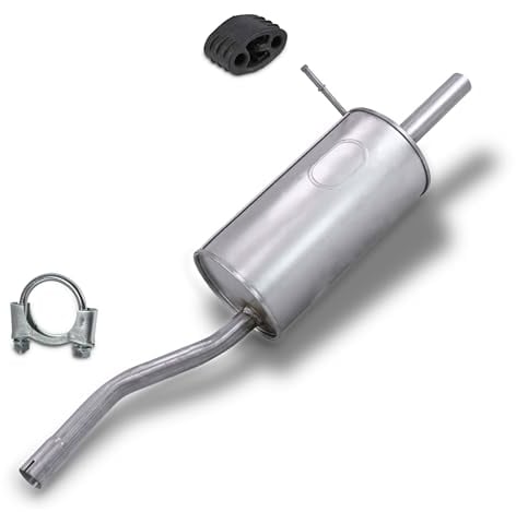 ATEC Germany Auspuff Schalldämpfer Set 1x Endschalldämpfer, mit Montagematerial Kompatibel mit DACIA SANDERO