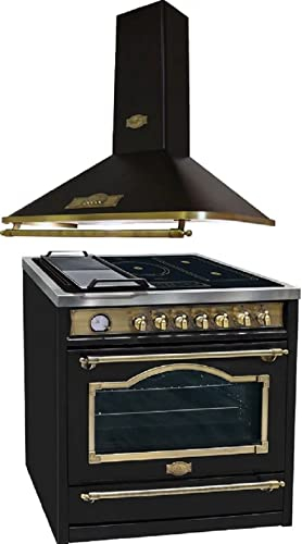 Kaiser Cocina de inducción HC 93655 IEm+A 9315 Em, Cocina eléctrica 90 cm + Campana extractora 90 cm