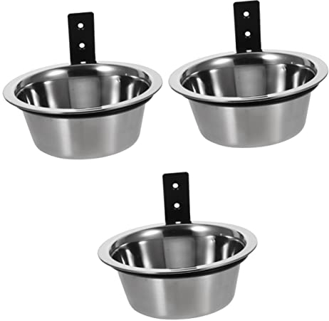 POPETPOP 3 Sets An Der Wand Montierter Erhöhter Hundenapf Wandhalterung Erhöhter Hundenapf Edelstahl-Katzenfutterbecken Erhöhte Hundenäpfe Für Große Hunde Wassernapf Für Hundebox