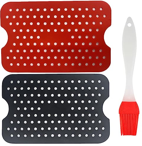 3Pcs Tower Air Fryer Accessories Silicone Oil Brush Silicone Air Fryer Liner for Multifunction Kitchen Accessories