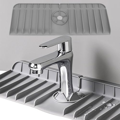 LNSYSNS Tappetino Rubinetto Lavello Cucina, 2 Pezzi Paraspruzzi Lavello Cucina Silicone, Pieghevole Tappetino Cucina Tappetino per Asciugare, Adatta al Lavandino e Lo Mantiene Pulito e Asciutto