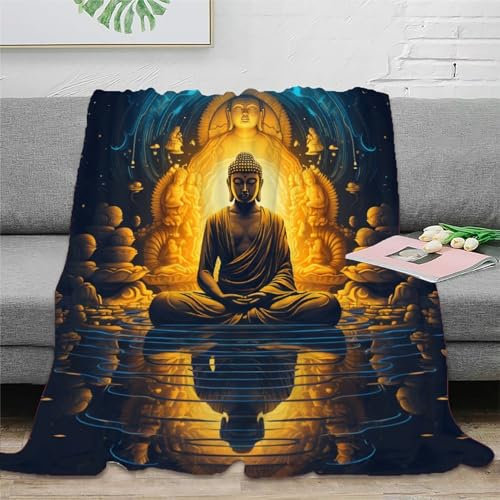 Strunt Buddha Buddha Decke Kuscheldecke Plüschdecke Printdesign Couchdecke MikrofaserDecke 40x50inch(100x130cm)