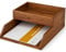 Akazien-Büro-Schubladen-Organizer, 2er-Set, Papier-Briefablage, Aufbewahrungsmappen, Notizbücher, Kopierpapier, Druckpapier, Holz, Schreibtisch, rechteckig, Arbeitsplatzhalter, Schreibwaren-Saver