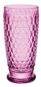 Villeroy & Boch - Boston Berry verre à long drink, 300 ml, verre en cristallin pour les cocktails, résistant au lave-vaisselle, rose
