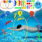 POWZOO 27pcs Jouets de Plongée,Jeux de Piscine pour Enfant,Jouet sous Eau Piscine Été inclure 3 Anneaux de plongée,Gemme,Dauphin,Algues etc,pour Enfants Entrainement de plongée,Cadeaux 5-12 Ans.