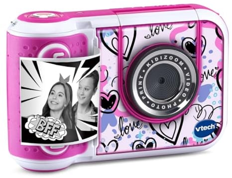 VTech Kidizoom Print CAM Rosa, Sofortbild- und Videokamera für Kinder ab 5 Jahren, Sofortdruck, Vorlagen, Effekte, Rahmen, ESP-Version