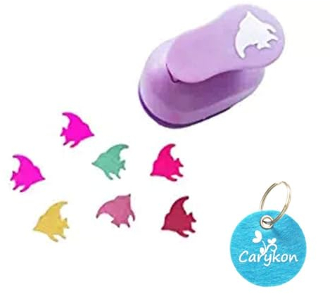 Carykon Cleverer Hebel-Stanzer, Papierschneideform, Fische, 2,5 cm